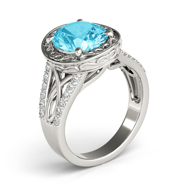 Oval Split Shank Design Diamond Fashion Ring · 0.24 ct tw