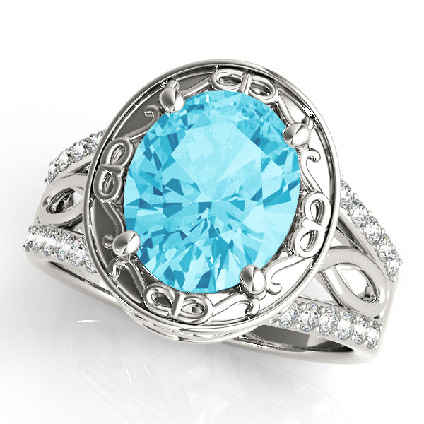 Oval Split Shank Design Diamond Fashion Ring · 0.24 ct tw