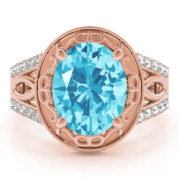 Oval Split Shank Design Diamond Fashion Ring · 0.24 ct tw
