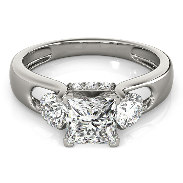 Round Three-Stone Diamond Engagement Ring · 0.56 ct tw