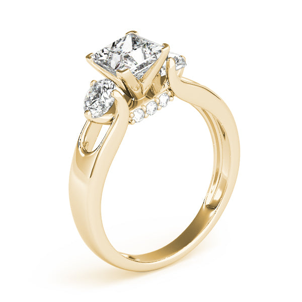 Round Three-Stone Diamond Engagement Ring · 0.56 ct tw