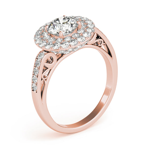 Round Halo Diamond Engagement Ring · 2.02 ct tw