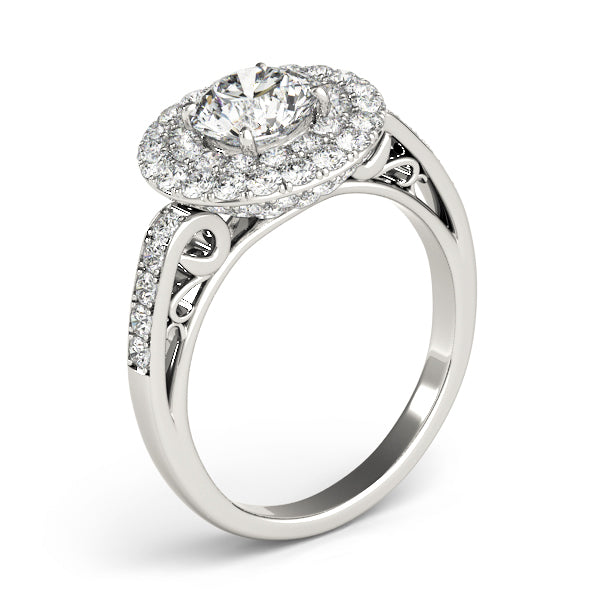 Round Halo Diamond Engagement Ring · 2.02 ct tw