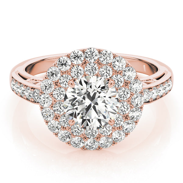 Round Halo Diamond Engagement Ring · 2.02 ct tw
