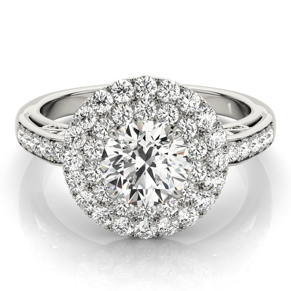Round Halo Diamond Engagement Ring · 2.02 ct tw