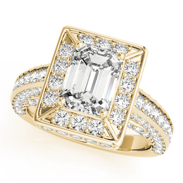 Emerald Halo For Cut Diamond Engagement Ring · 2.32 ct tw