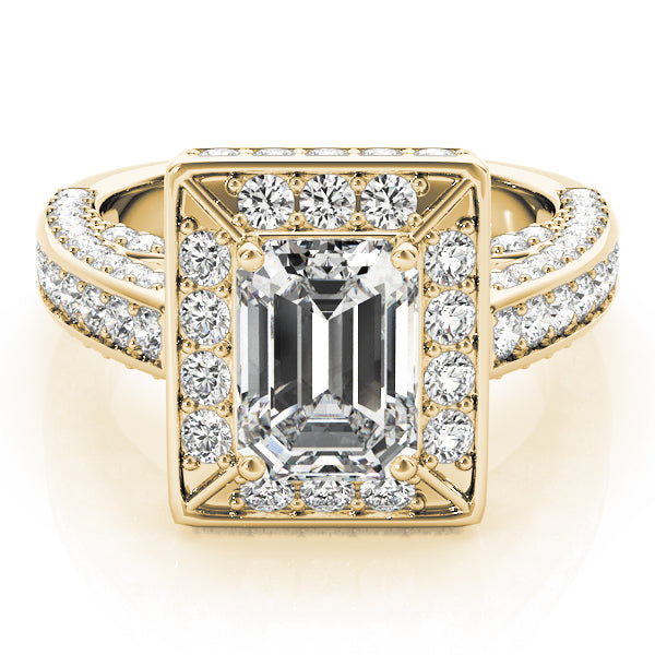 Emerald Halo For Cut Diamond Engagement Ring · 2.32 ct tw