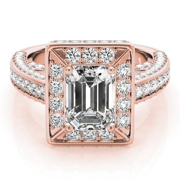 Emerald Halo For Cut Diamond Engagement Ring · 2.32 ct tw