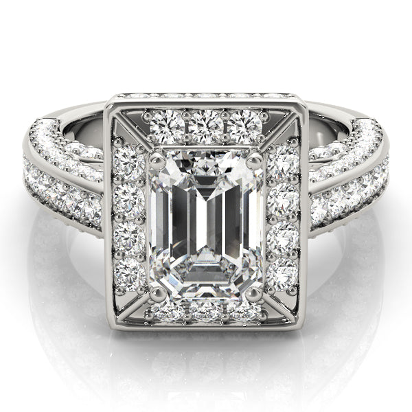 Emerald Halo For Cut Diamond Engagement Ring · 2.32 ct tw