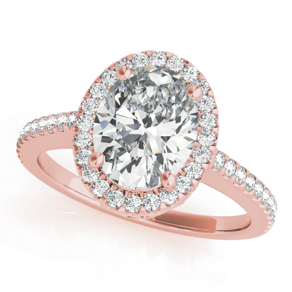 Oval Halo Diamond Engagement Ring · 0.68 ct tw
