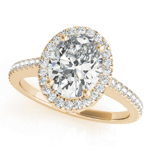 Oval Halo Diamond Engagement Ring · 0.34 ct tw
