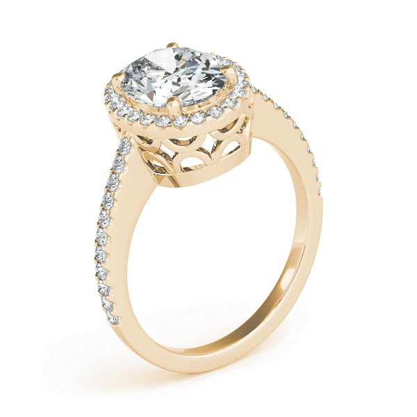 Oval Halo Diamond Engagement Ring · 0.68 ct tw