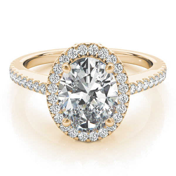 Oval Halo Diamond Engagement Ring · 0.68 ct tw