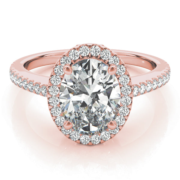 Oval Halo Diamond Engagement Ring · 0.34 ct tw