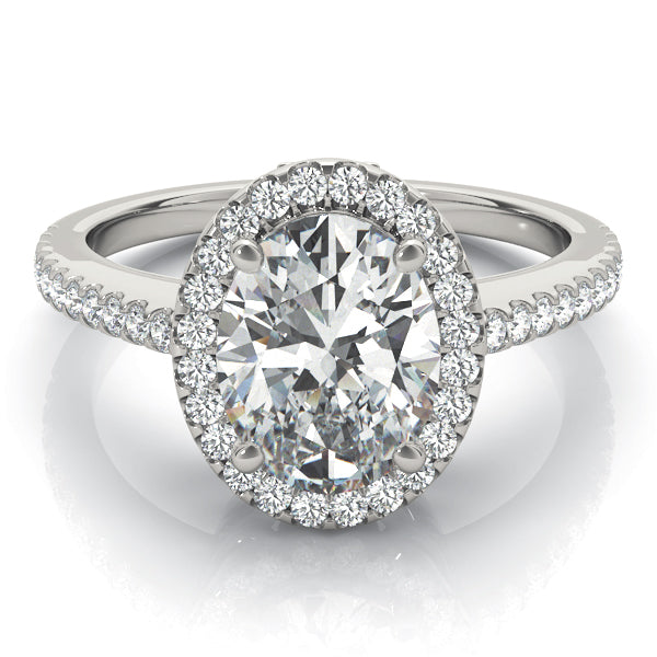 Oval Halo Diamond Engagement Ring · 0.68 ct tw