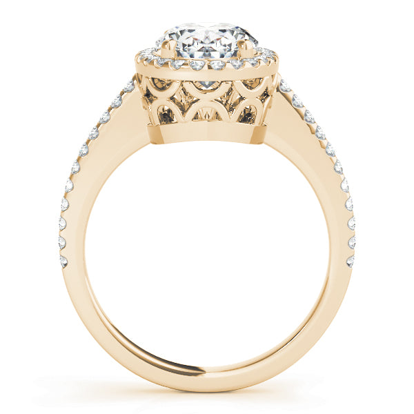 Oval Halo Diamond Engagement Ring · 0.34 ct tw
