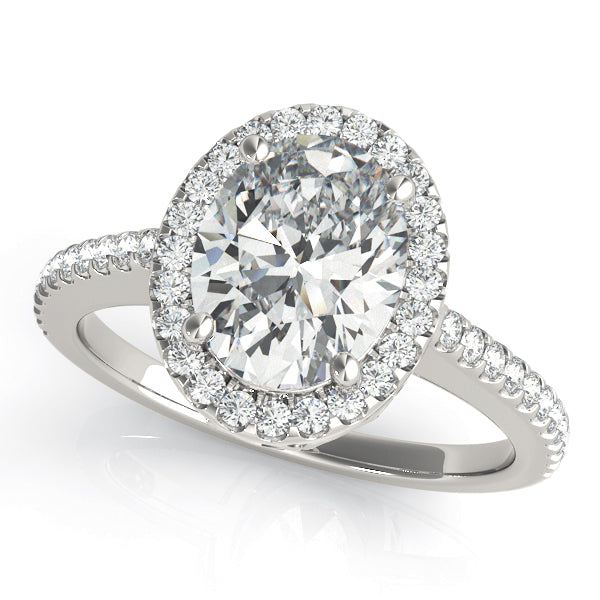 Oval Halo Diamond Engagement Ring · 0.34 ct tw