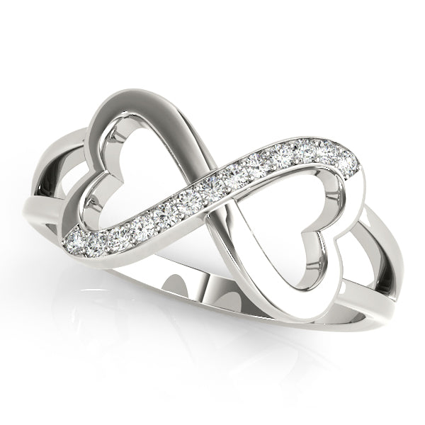 Heart Infinity Diamond Fashion Ring · 0.13 ct tw