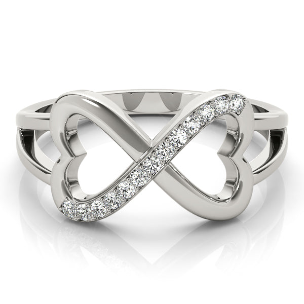 Heart Infinity Diamond Fashion Ring · 0.13 ct tw