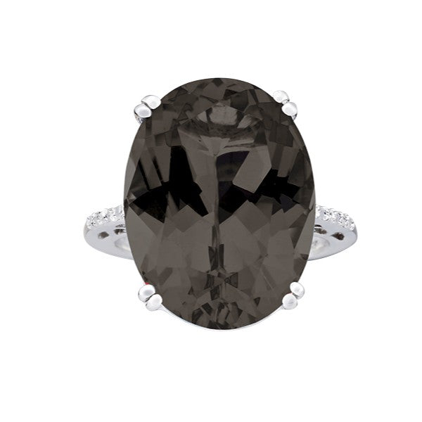 Oval Gemstone Fashion Ring · 0.07 ct tw