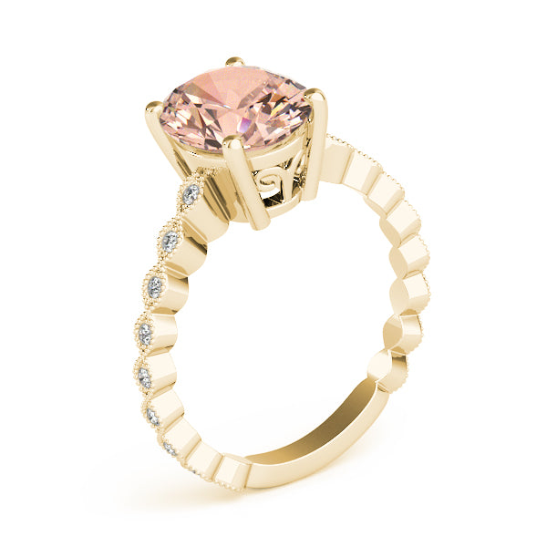 Oval Gemstone Engagement Ring · 0.11 ct tw