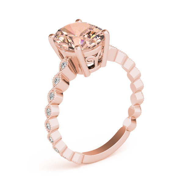 Oval Gemstone Engagement Ring · 0.11 ct tw