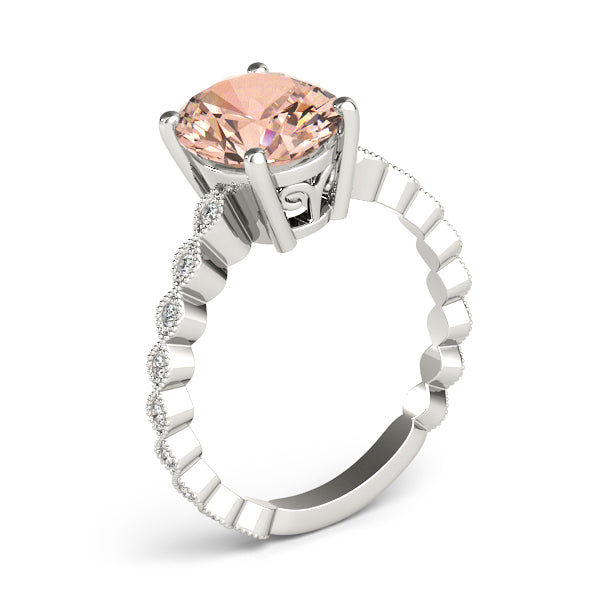 Oval Gemstone Engagement Ring · 0.11 ct tw