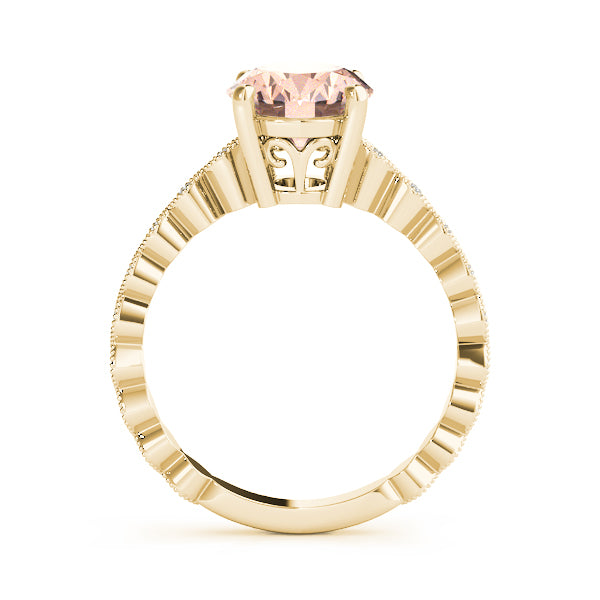 Oval Gemstone Engagement Ring · 0.11 ct tw