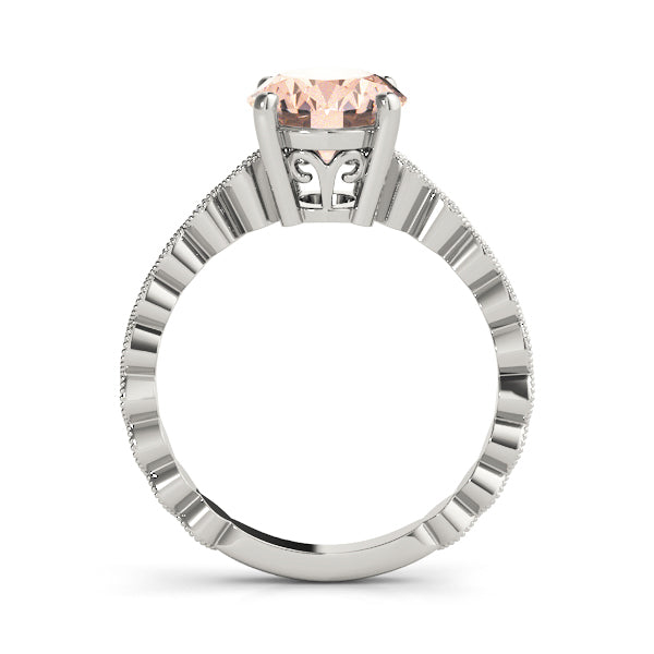 Oval Gemstone Engagement Ring · 0.11 ct tw