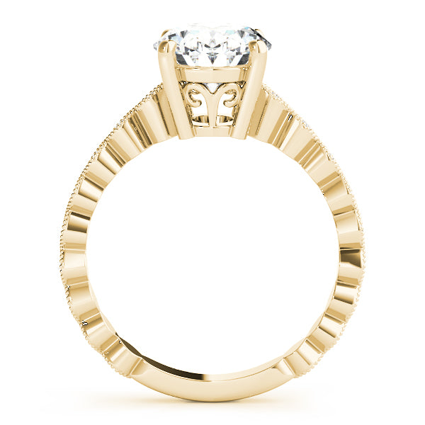 Oval Gemstone Engagement Ring · 0.11 ct tw