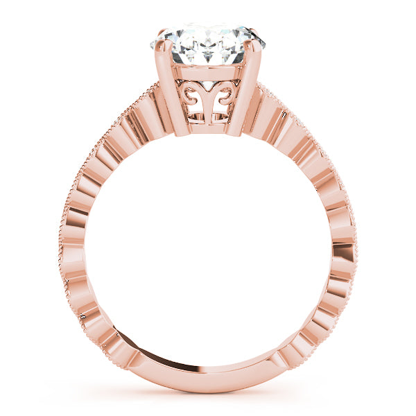Oval Gemstone Engagement Ring · 0.11 ct tw