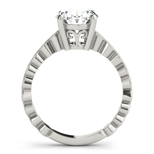 Oval Gemstone Engagement Ring · 0.11 ct tw