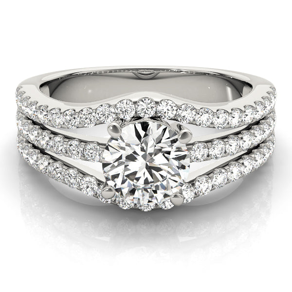Round Multi-Row Diamond Engagement Ring · 1.58 ct tw