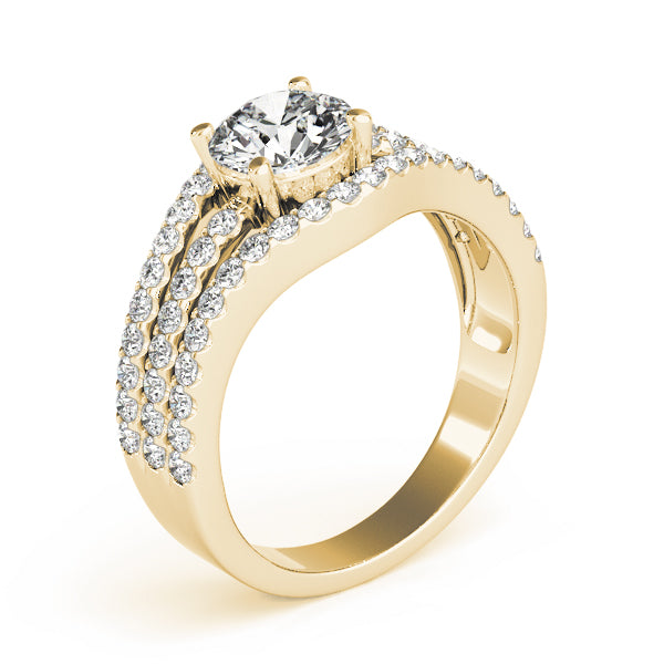 Round Multi-Row Diamond Engagement Ring · 1.58 ct tw