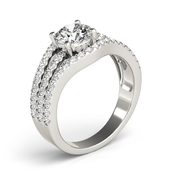 Round Multi-Row Diamond Engagement Ring · 1.58 ct tw