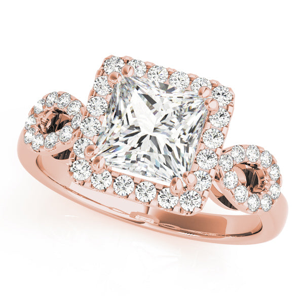 Square Halo & Cushion Diamond Engagement Ring · 1.80 ct tw