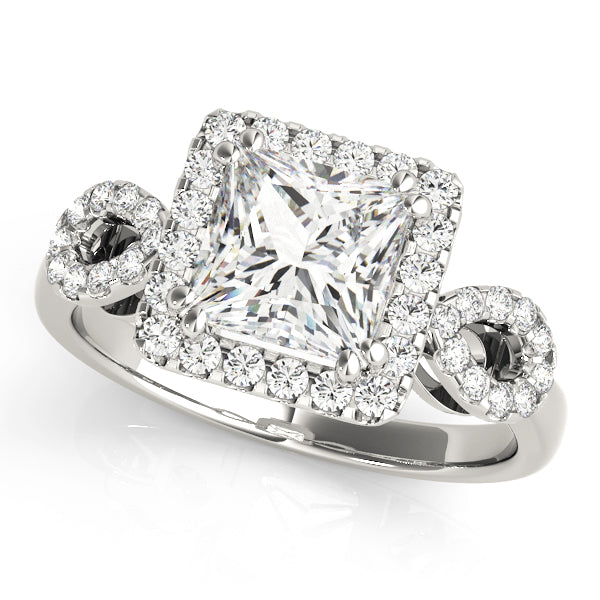 Square Halo & Cushion Diamond Engagement Ring · 1.80 ct tw