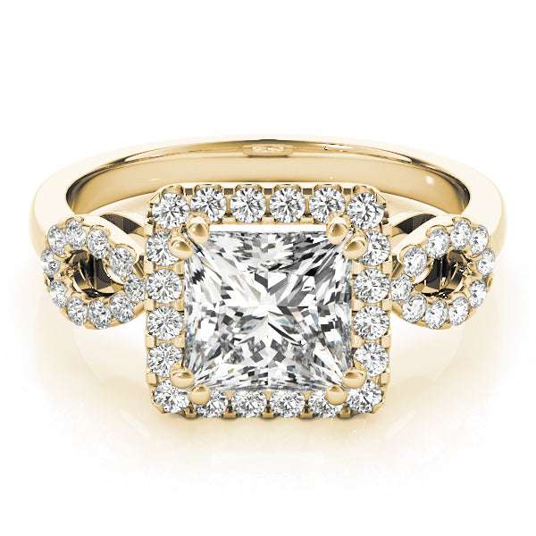 Square Halo & Cushion Diamond Engagement Ring · 1.80 ct tw