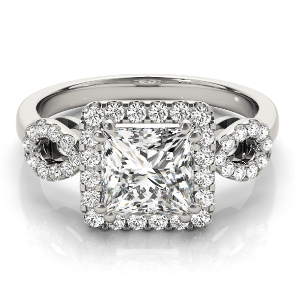Square Halo & Cushion Diamond Engagement Ring · 1.80 ct tw