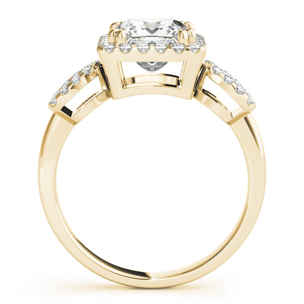 Square Halo & Cushion Diamond Engagement Ring · 1.80 ct tw