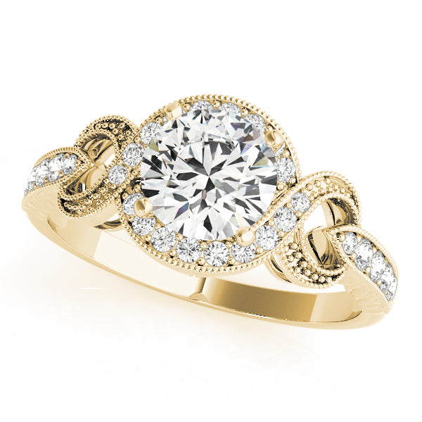Round Halo Diamond Engagement Ring · 0.26 ct tw