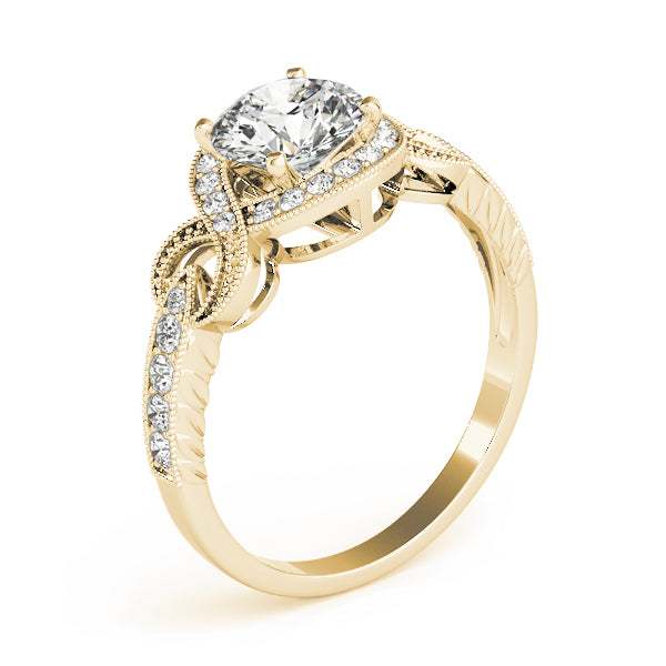 Round Halo Diamond Engagement Ring · 0.26 ct tw