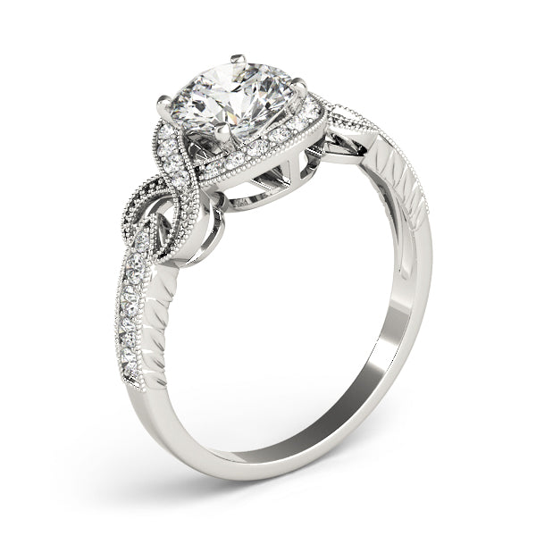 Round Halo Diamond Engagement Ring · 0.26 ct tw
