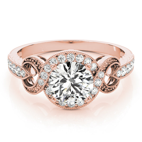 Round Halo Diamond Engagement Ring · 0.26 ct tw