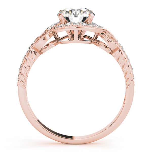 Round Halo Diamond Engagement Ring · 0.26 ct tw