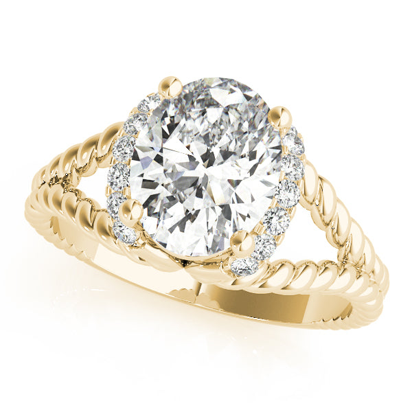 Oval Diamond Engagement Ring · 0.10 ct tw