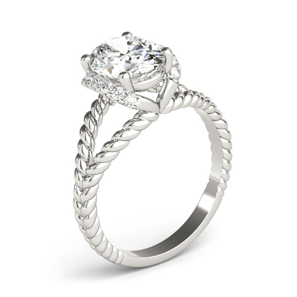 Oval 9x7 Diamond Engagement Ring · 0.10 ct tw