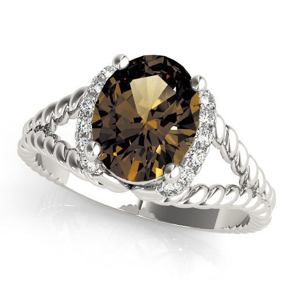 Oval 9x7 Diamond Engagement Ring · 0.10 ct tw