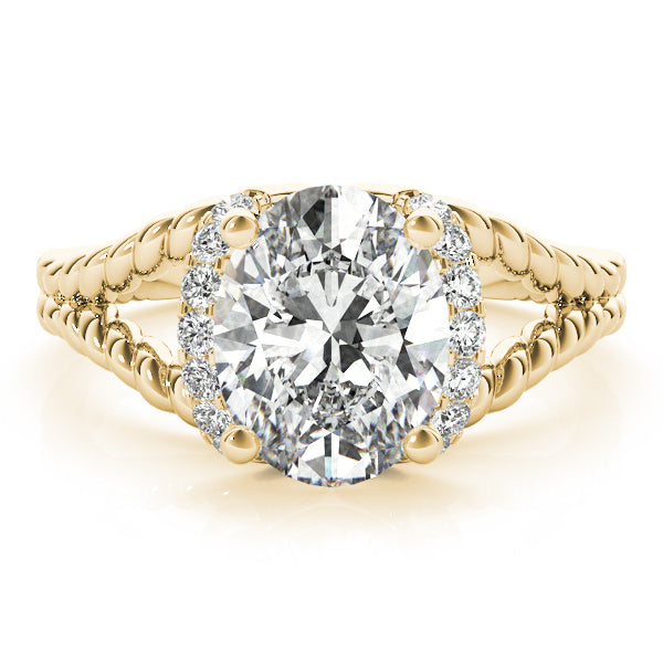 Oval 9x7 Diamond Engagement Ring · 0.10 ct tw