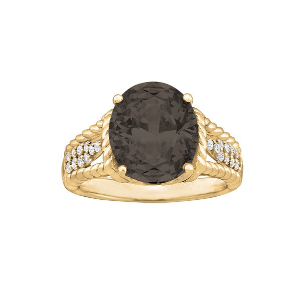Oval Gemstone Fashion Ring · 0.20 ct tw